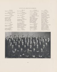 Guok-Tsai Chao is pictured amongst his peers in International Club 1911 Badger yearbook photo.