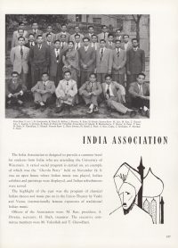 India Association members congregate on the grass outside of Memorial Union for a large group photo.