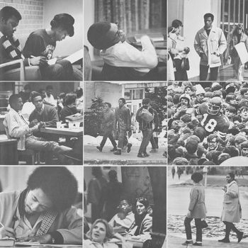Collage of photos of Black students across campus.